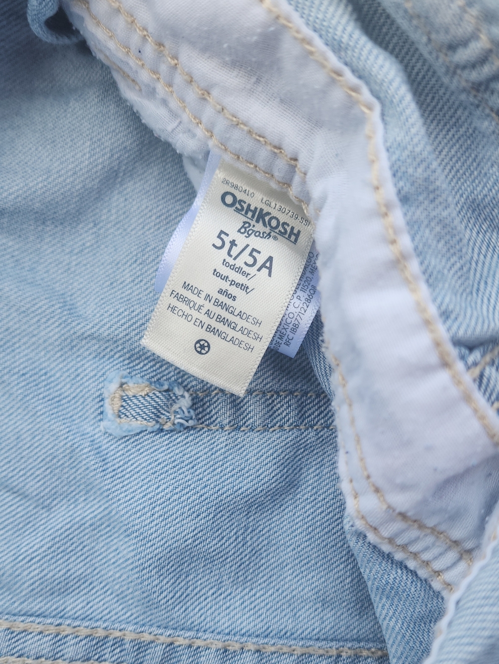 Osh Kosh Bgosh Size 5t Denim Overalls - Picture 2 of 5